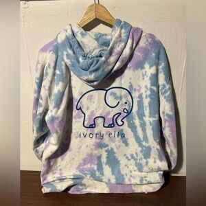 Ivory Ella Tie Dye Hoodie Sz. L